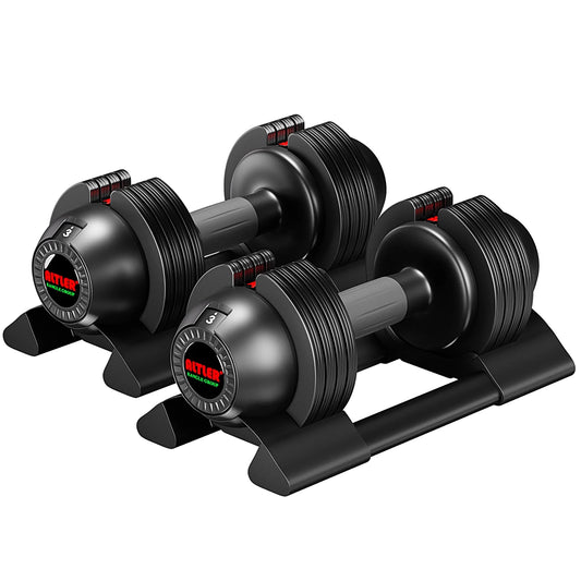 Adjustable Dumbbell,22Lb/44Lb/52Lb Single Dumbbell Set with Tray for Workout Strength Training Fitness